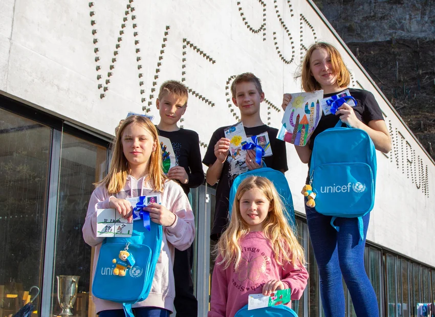 v.l.n.r.: Margareta (9 Jahre), Denys (11 Jahre), Alexander (12 Jahre), Veronika (8 Jahre), Nastia (14 Jahre).